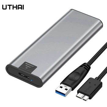 UTHAI Новый корпус жесткого диска M.2 USB3.1Type-C к корпусу твердотельного накопителя M.2NGFF Высокоскоростной корпус из алюминиевого сплава M.2