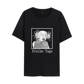Футболки с рисунком аниме My Hero Academia Химико Тога, летняя японская манга Харадзюку, повседневная Мужская Женская футболка, Топы в стиле Каваи