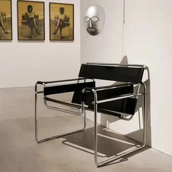 Дизайнерские кресла для гостиной, кожаные кресла для отдыха, кресло для отдыха со спинкой, шезлонг, вращающийся Современная мебель середины века