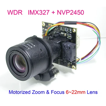 HDR (WDR) AHD 1080P с моторизованным зумом и автоматической фокусировкой 6-22 мм объектив 1/2.8 