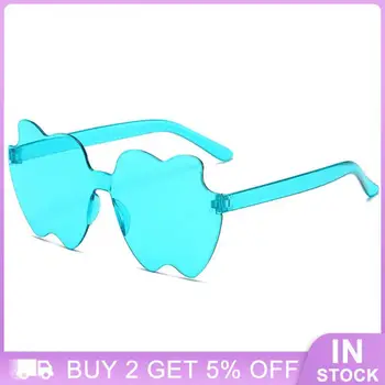 Солнцезащитные очки без оправы для мальчиков ярких цветов, универсальные очки для путешествий, Универсальные мультяшные очки для пляжа для девочек, Практичные солнцезащитные очки с солнцезащитным кремом
