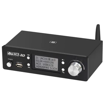HD920PRO 5.1Ch HD Аудио Декодер Bluetooth 5.0 Приемник для DOLBY Atmos DTS AC3 4K 3D Конвертер SPDIF ARC PCUSB DAC (штепсельная вилка EU)