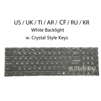 Новая клавиатура с подсветкой Для MSI MS-16JA 16JB 16K6 16K7 16P6 17A5 17C5 17C6 16JD 16JE 16JF 16U1 16U7 16U4 179B US RU KR TI AR UK CF
