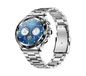 Смарт-часы NX1 из сплава с металлическим кожаным ремешком, 1,32-дюймовым HD-экраном, умные часы для фитнеса с индивидуальными циферблатами BT Calling