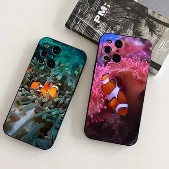 Чехол для телефона Ocean Clown Fish Для OPPO Find X5 X3 X2 A93 Reno 4 3 Pro A75 A94 A74 A53 A72 A52 Черный Мягкий Силиконовый Чехол