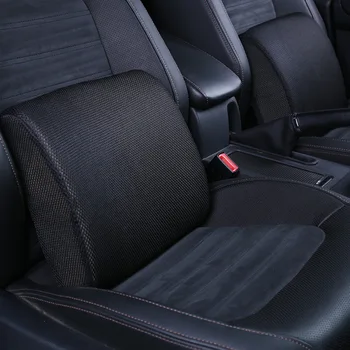 Подушка для поддержки спинки автокресла Memory Foam Авто Сетчатые тканевые подушки Черное кресло с ремнями черный аксессуар для салона автомобиля
