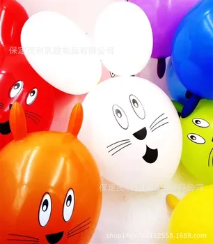 10шт Случайно напечатанных латексных воздушных шаров в форме кролика, детских игрушек, шаров с мультяшными животными, воздушных шаров на день рождения.